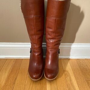 UGG Women's Brown Leather Knee-High Boots